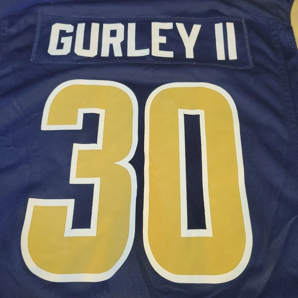 Nike Los Angeles Rams Todd Gurley II 30 Football Jersey Mens XL Navy Blue Gold